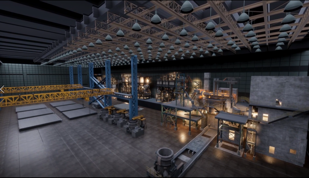 Virtual Reality Safety System for Electric Arc Furnace and Oxygen Plant Areas