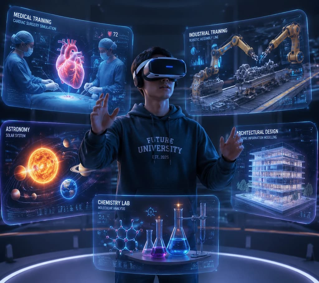 انواع محتواهای آموزشی با واقعیت مجازی (VR)